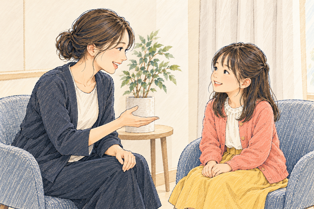 女性スタッフが1対1で向き合っている様子(イメージイラスト)