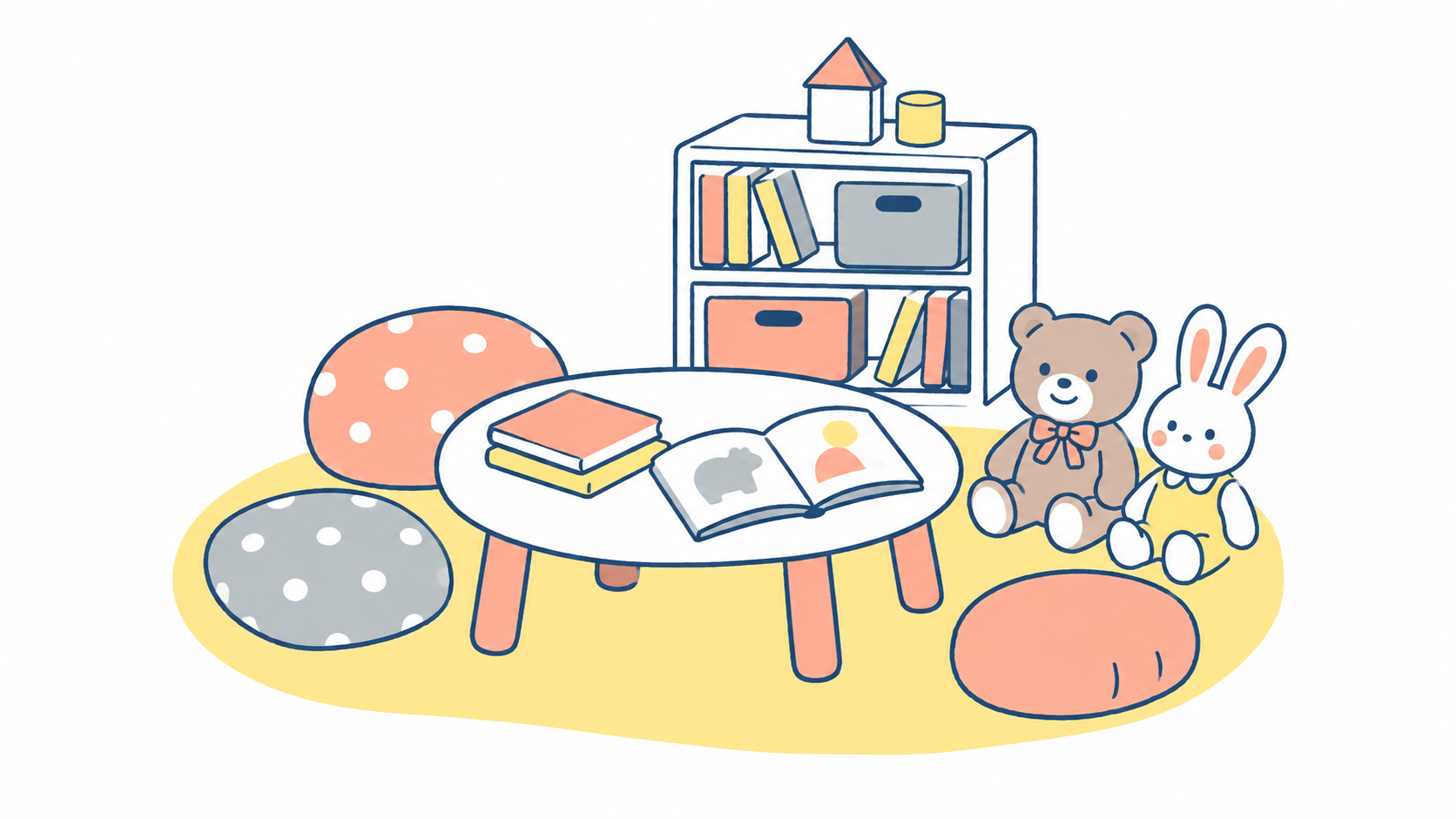 imacono店内のキッズスペース（イメージイラスト）